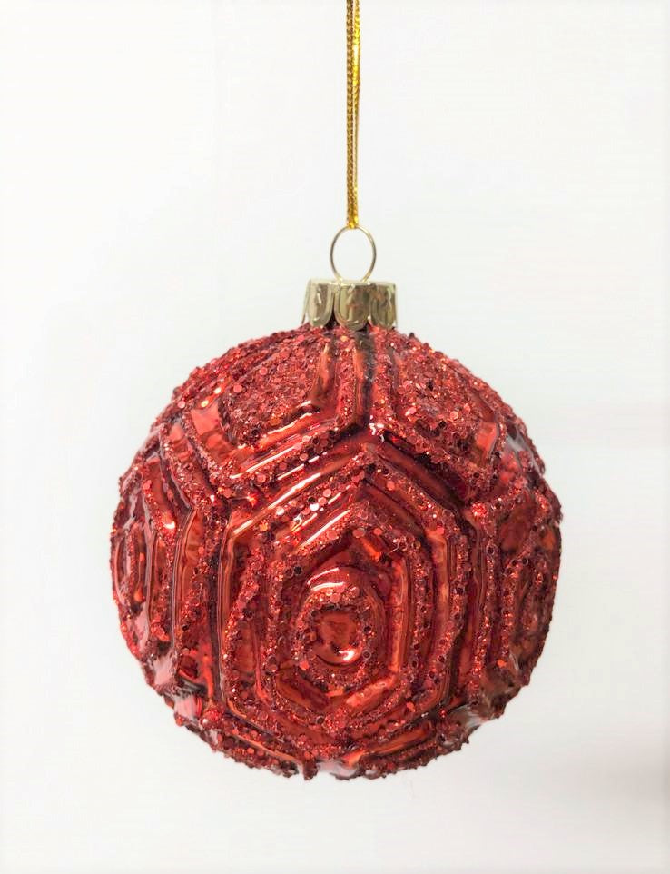 Glaskugel rot Ornament 8cm 32685